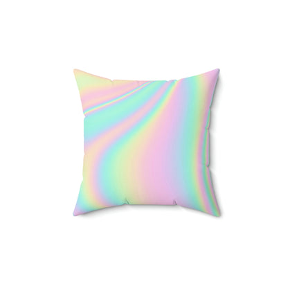 Holo Prism Square Pillow Home Decor Pink Sweetheart