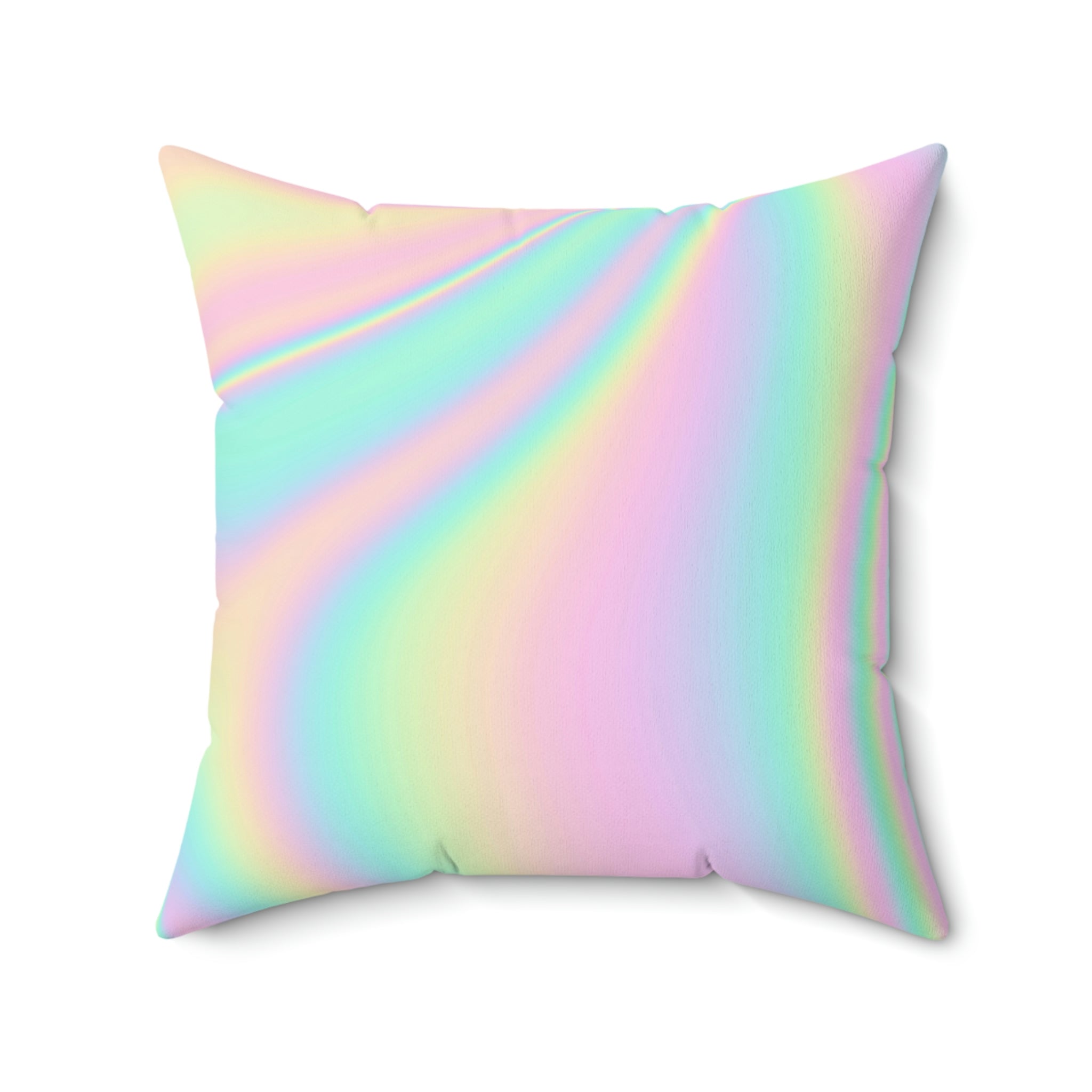 Holo Prism Square Pillow Home Decor Pink Sweetheart