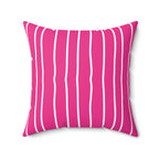 Hot Pink Pinstripe Square Pillow Home Decor Pink Sweetheart