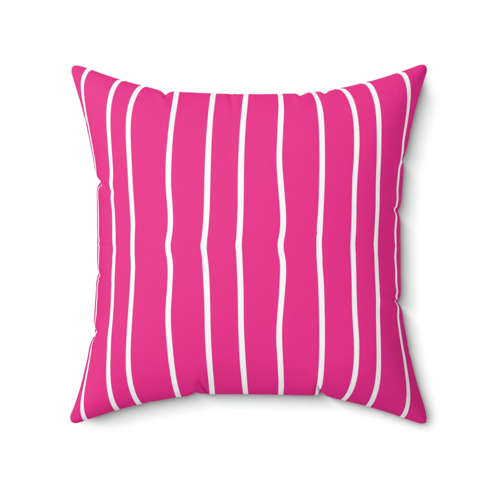 Hot Pink Pinstripe Square Pillow Home Decor Pink Sweetheart