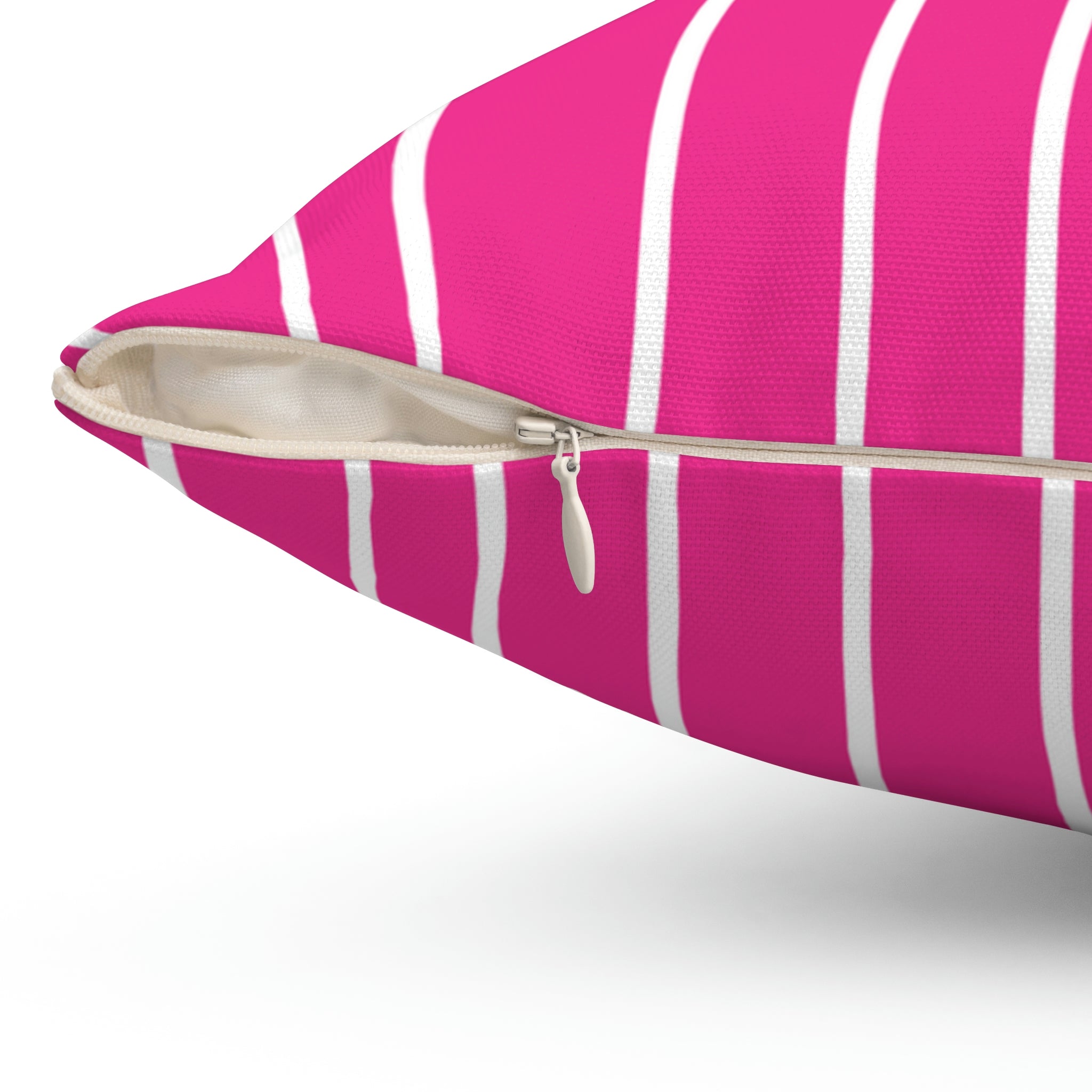 Hot Pink Pinstripe Square Pillow Home Decor Pink Sweetheart