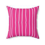 Hot Pink Pinstripe Square Pillow Home Decor Pink Sweetheart