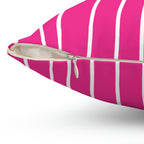 Hot Pink Pinstripe Square Pillow Home Decor Pink Sweetheart