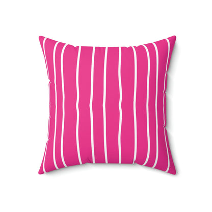 Hot Pink Pinstripe Square Pillow Home Decor Pink Sweetheart