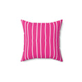 Hot Pink Pinstripe Square Pillow - Pink Sweetheart