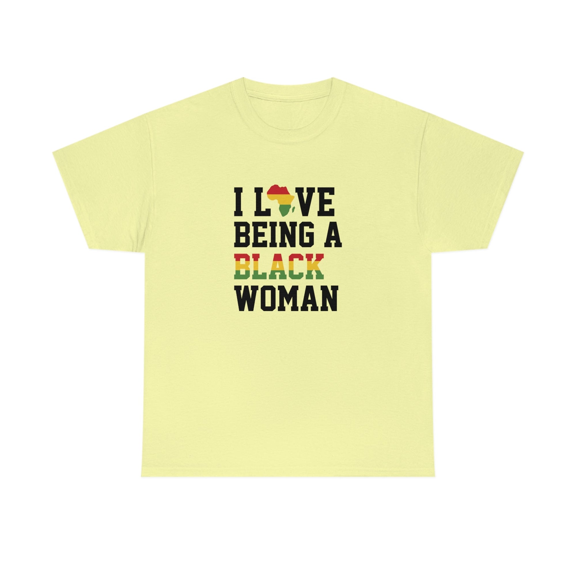 I Love Being a Black Woman Cotton Tee T-Shirt Pink Sweetheart