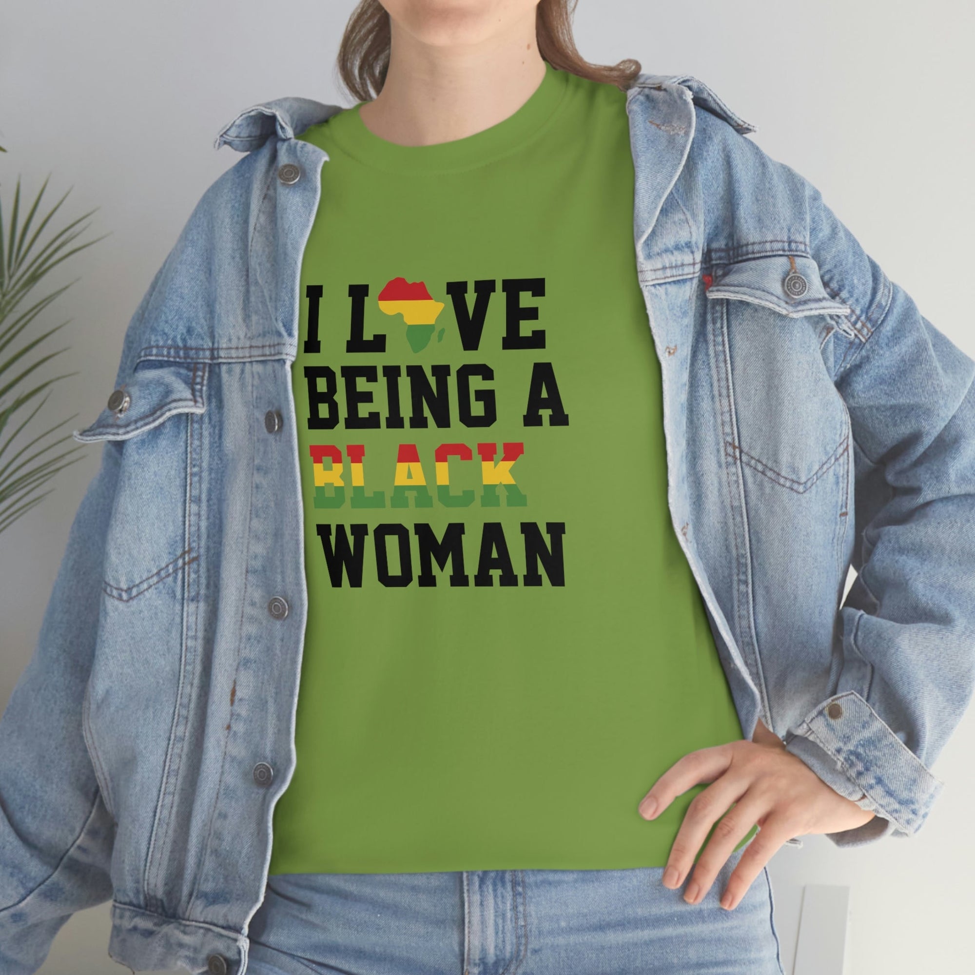 I Love Being a Black Woman Cotton Tee T-Shirt Pink Sweetheart
