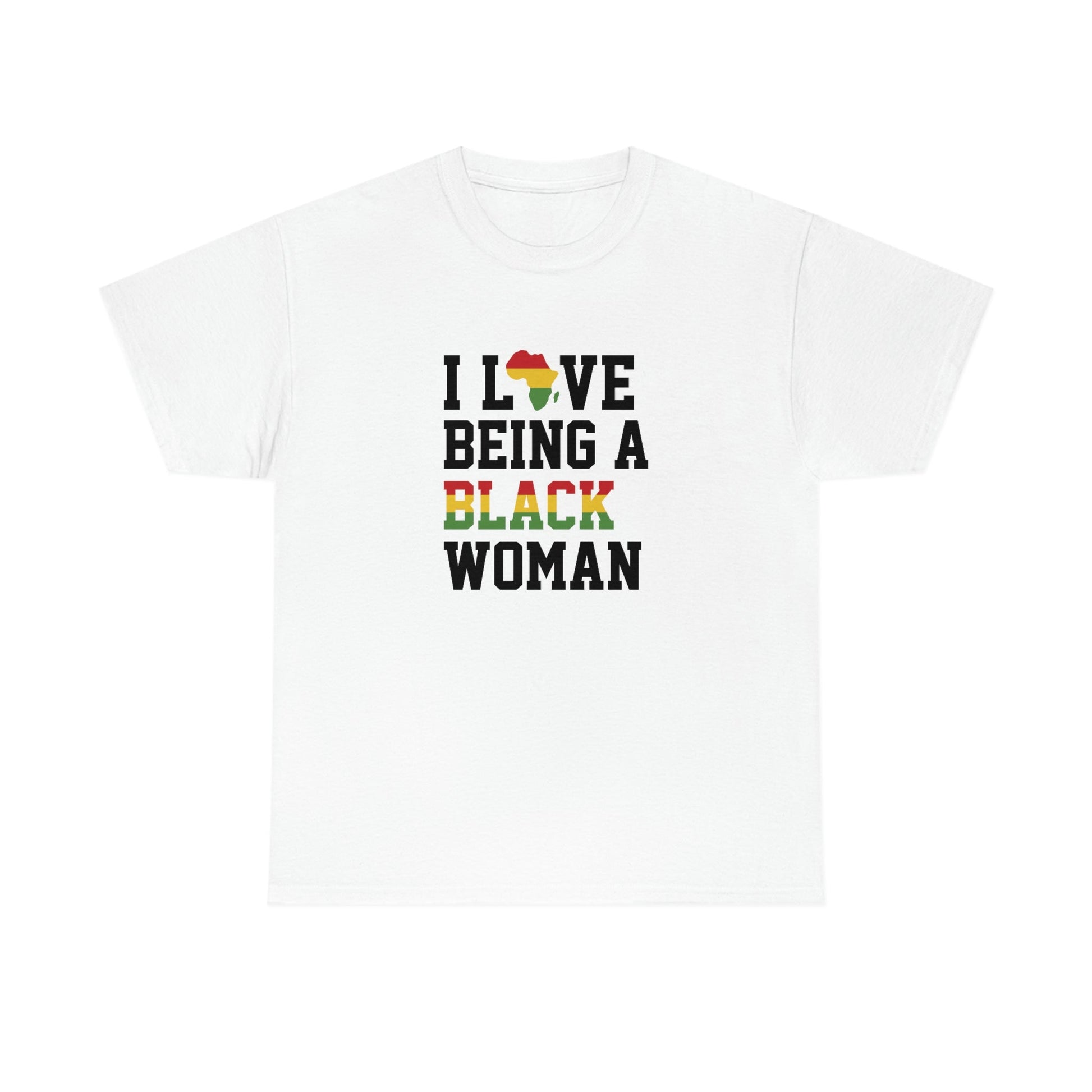 I Love Being a Black Woman Cotton Tee T-Shirt Pink Sweetheart