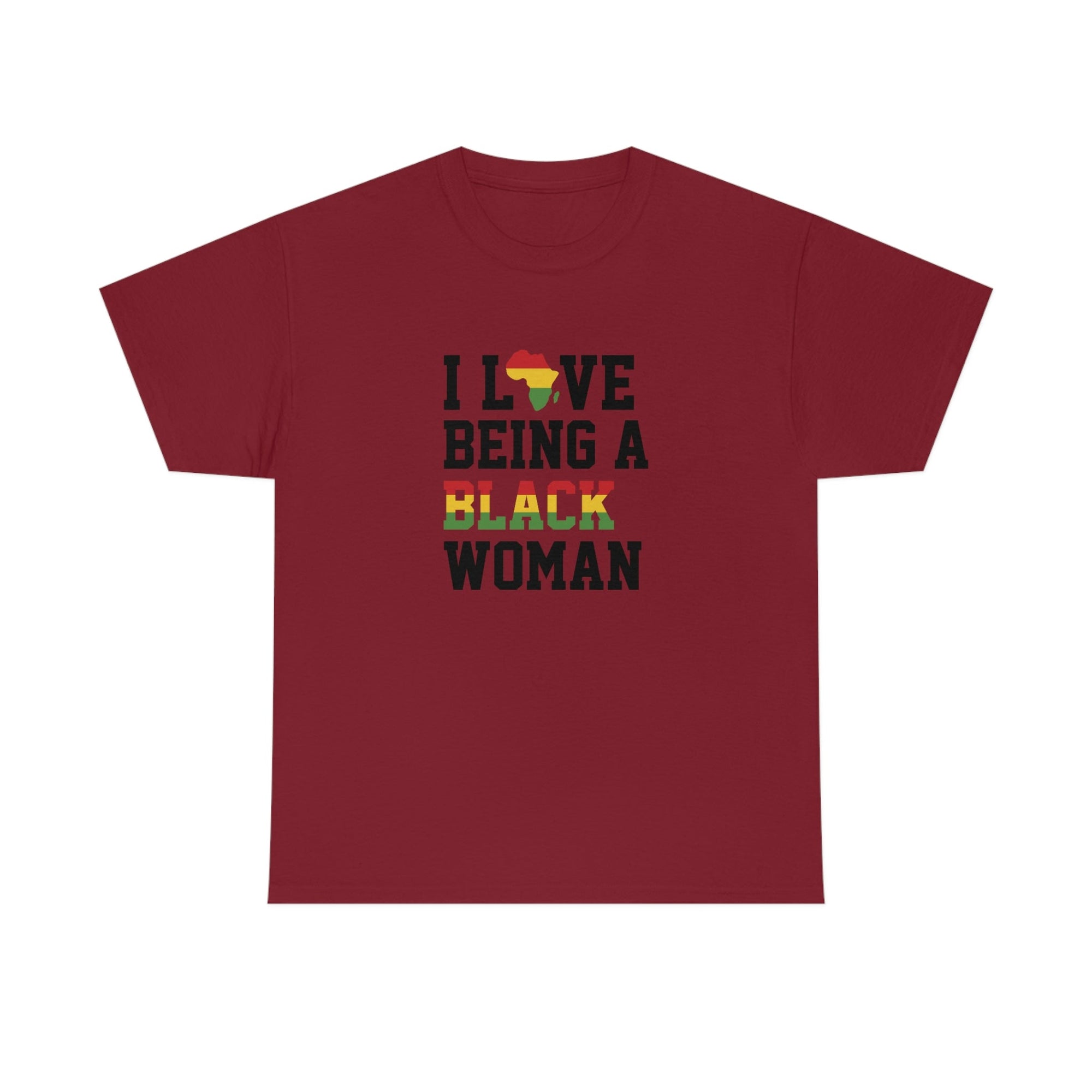 I Love Being a Black Woman Cotton Tee T-Shirt Pink Sweetheart
