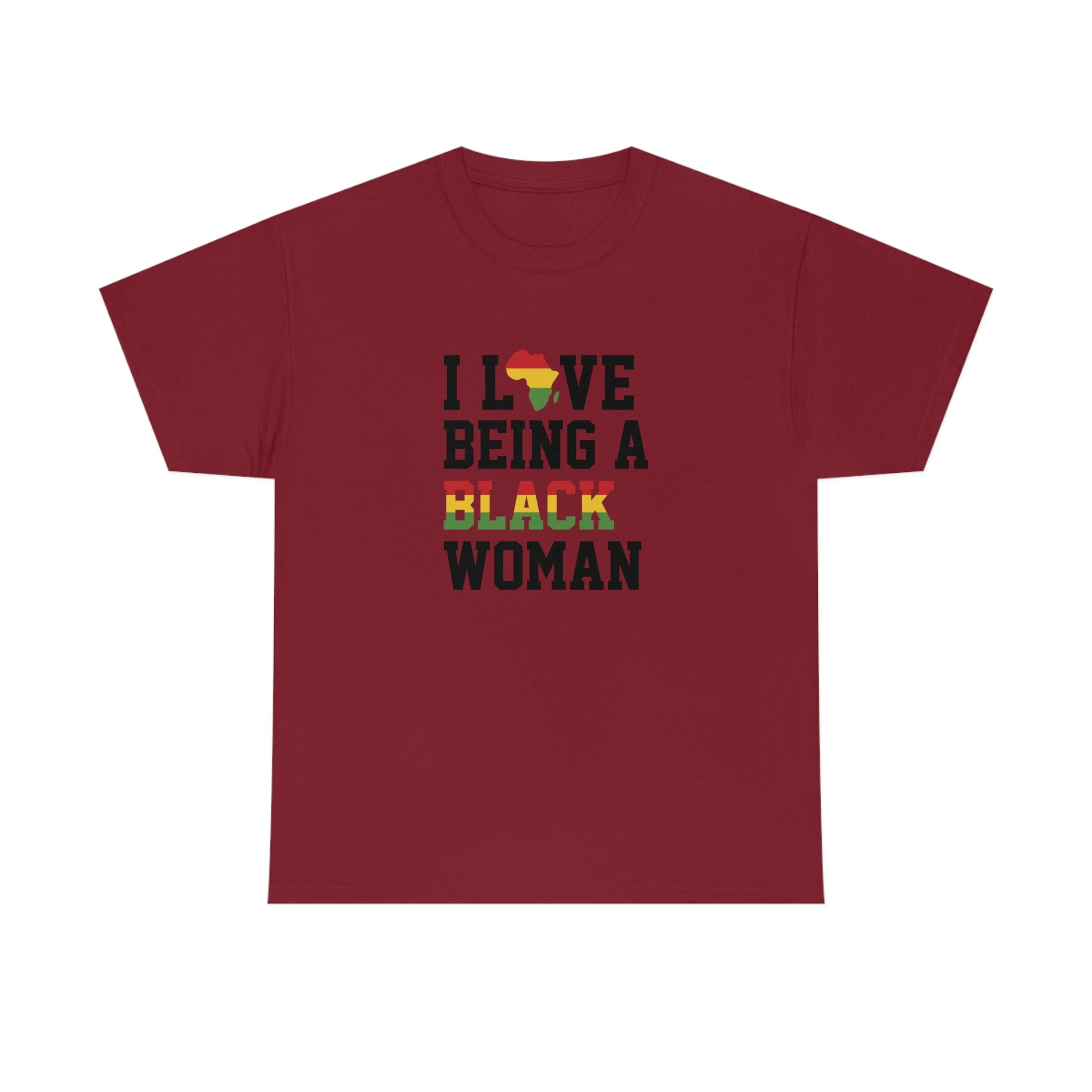 I Love Being a Black Woman Cotton Tee T-Shirt Pink Sweetheart