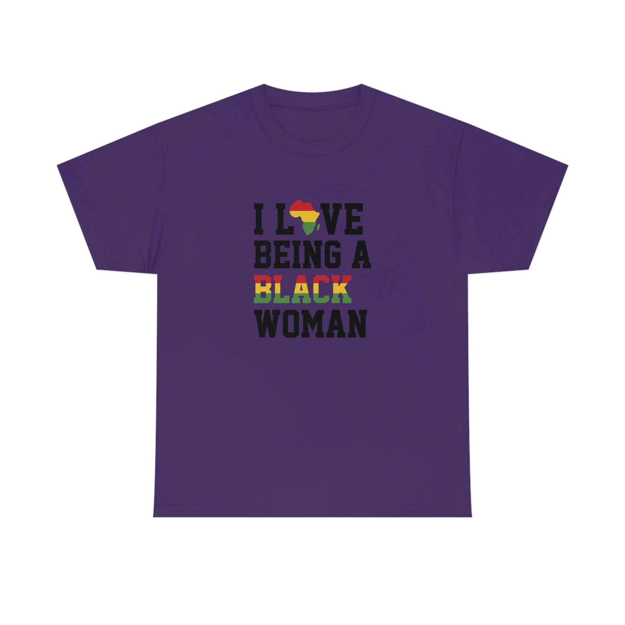 I Love Being a Black Woman Cotton Tee T-Shirt Pink Sweetheart