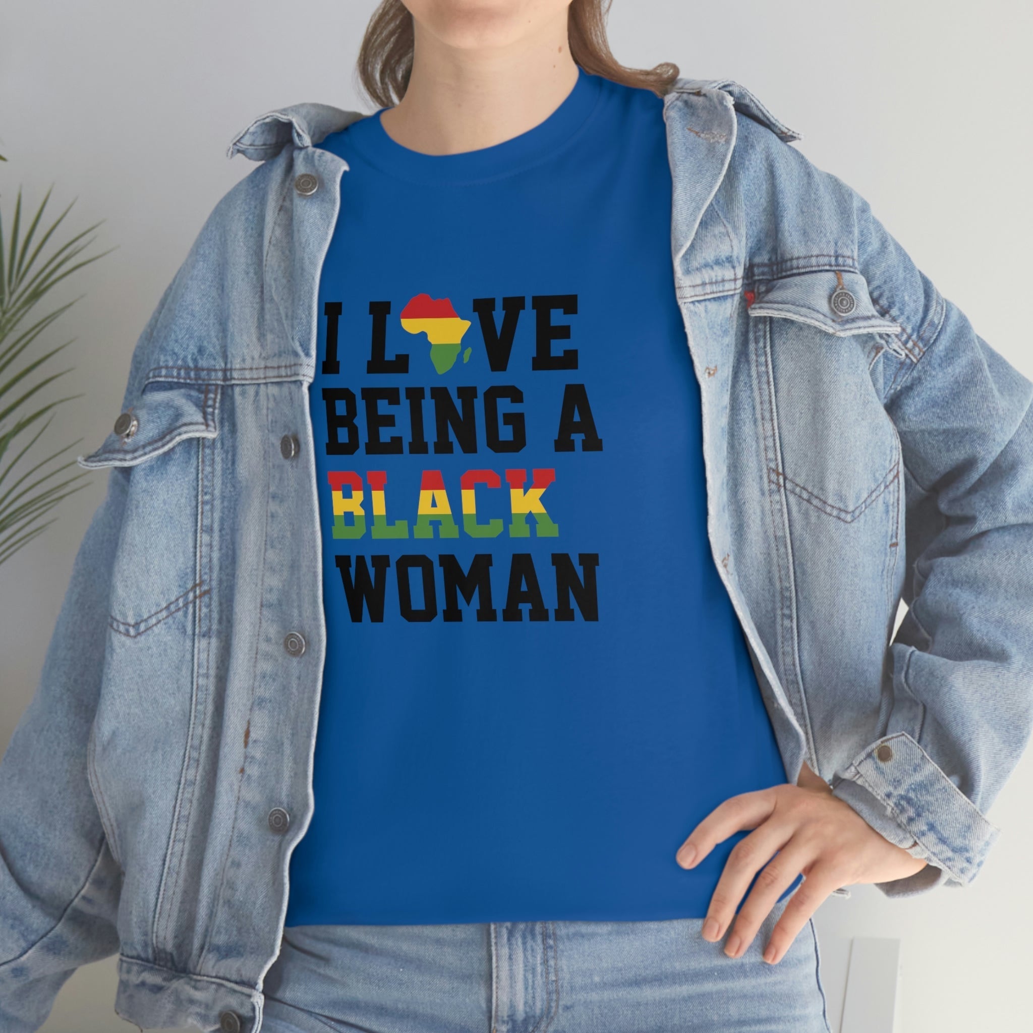 I Love Being a Black Woman Cotton Tee T-Shirt Pink Sweetheart