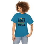 I Love Being a Black Woman Cotton Tee T-Shirt Pink Sweetheart