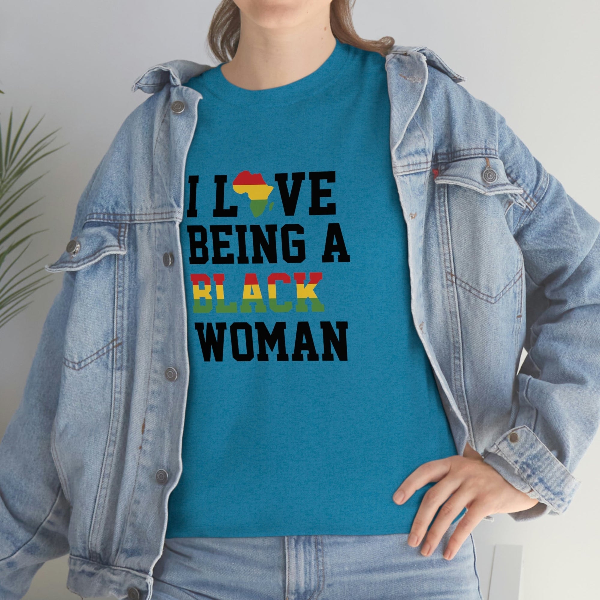 I Love Being a Black Woman Cotton Tee T-Shirt Pink Sweetheart