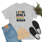 I Love Being a Black Woman Cotton Tee T-Shirt Pink Sweetheart