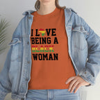 I Love Being a Black Woman Cotton Tee T-Shirt Pink Sweetheart