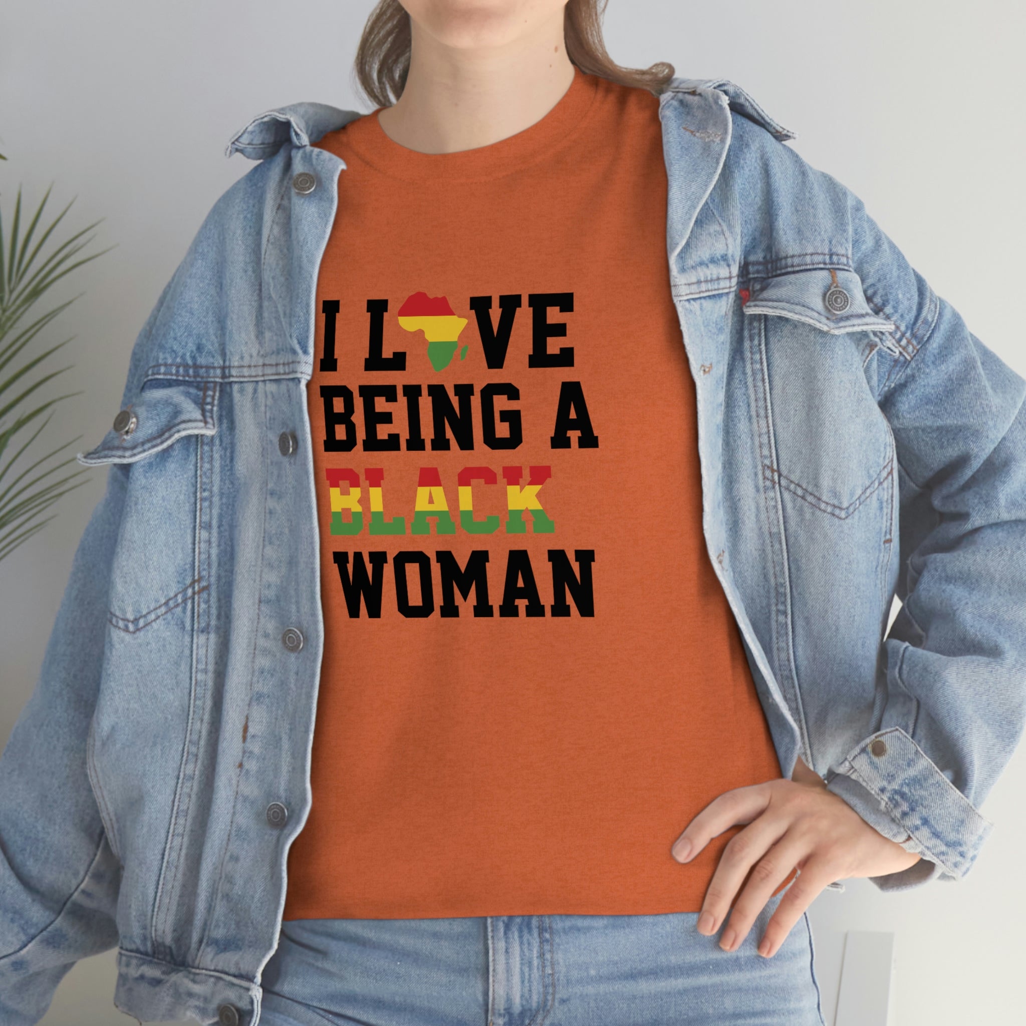 I Love Being a Black Woman Cotton Tee T-Shirt Pink Sweetheart
