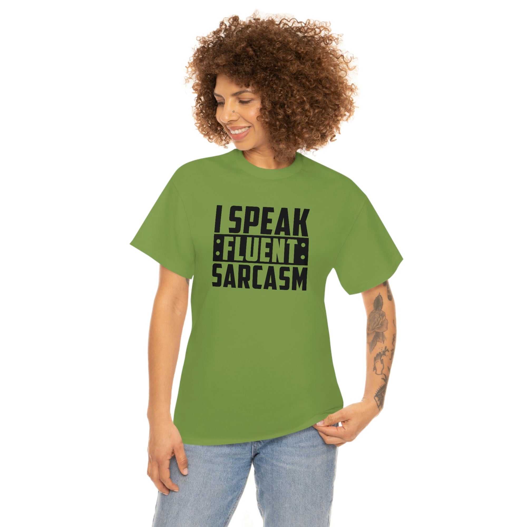 I Speak Fluent Sarcasm Cotton Tee T-Shirt Pink Sweetheart