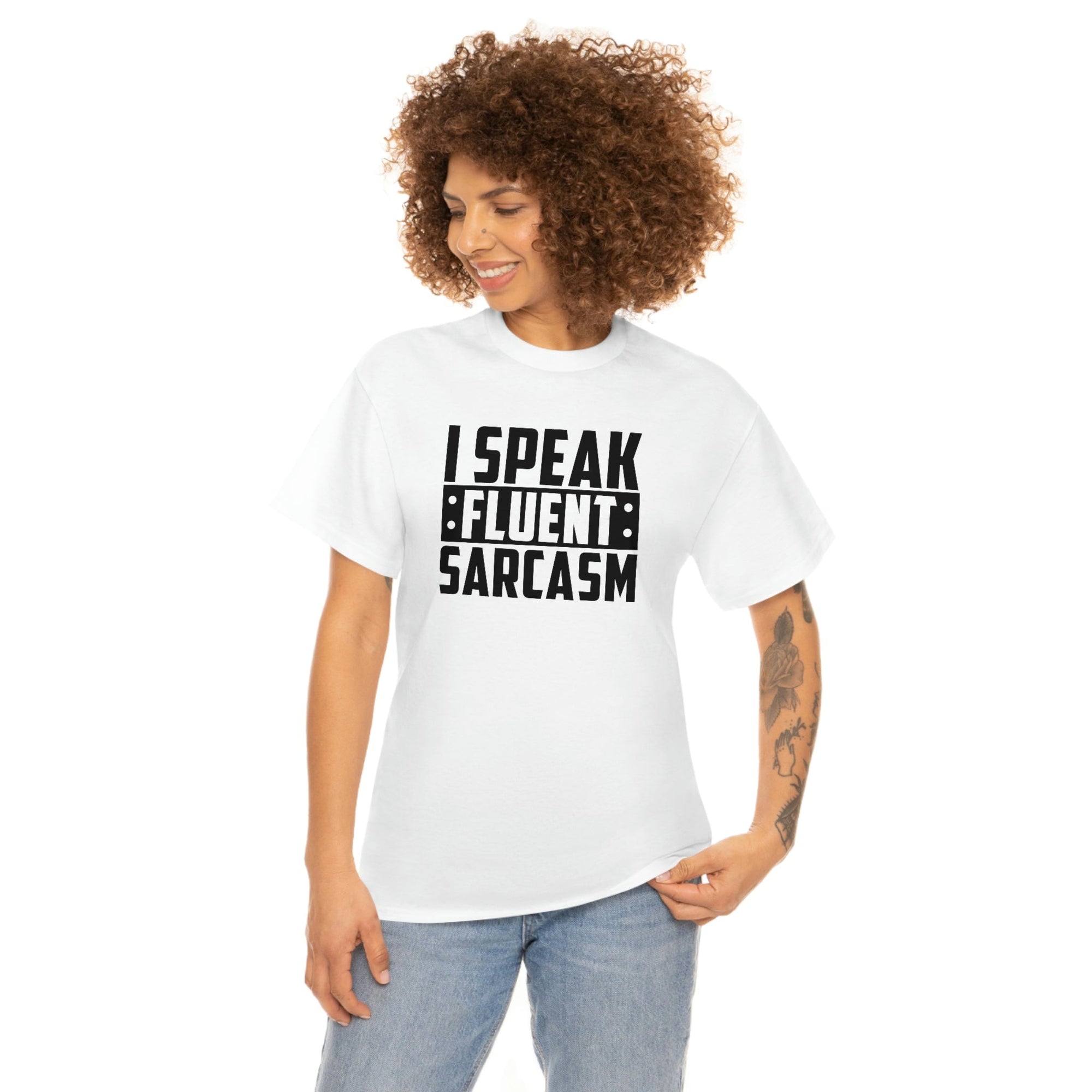 I Speak Fluent Sarcasm Cotton Tee T-Shirt Pink Sweetheart