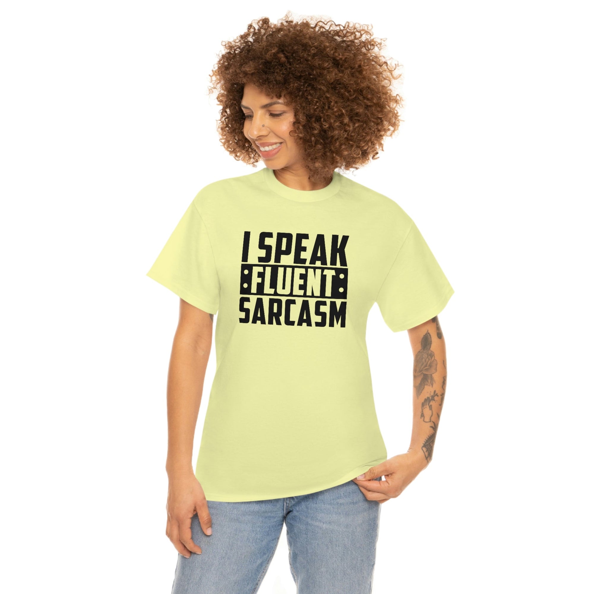 I Speak Fluent Sarcasm Cotton Tee T-Shirt Pink Sweetheart