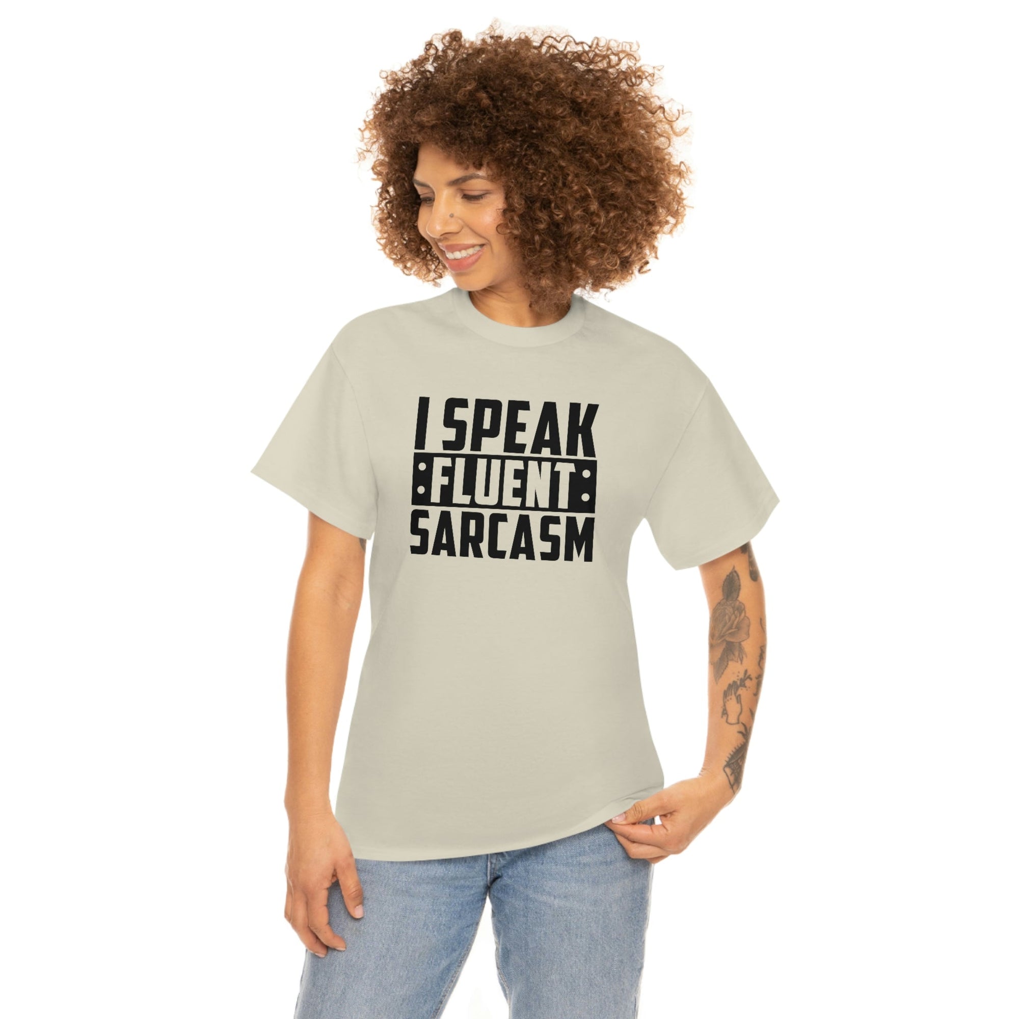 I Speak Fluent Sarcasm Cotton Tee T-Shirt Pink Sweetheart