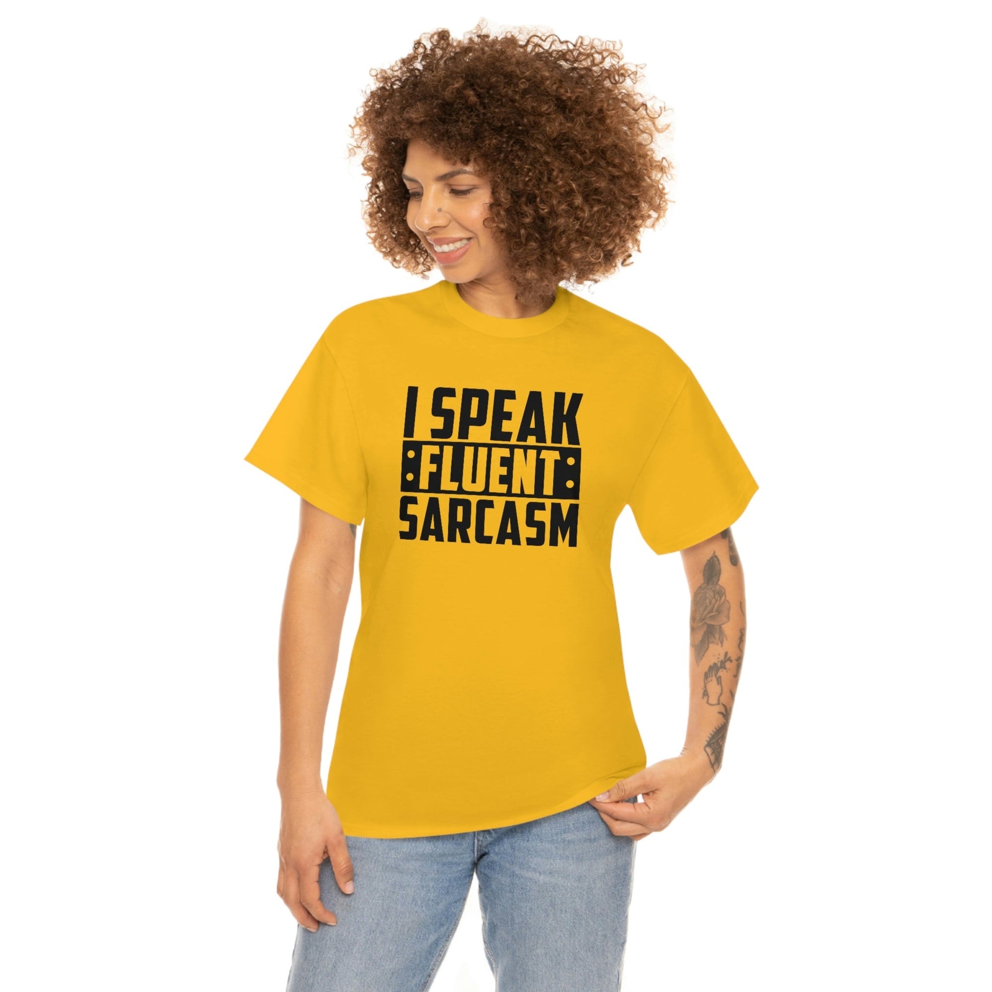 I Speak Fluent Sarcasm Cotton Tee T-Shirt Pink Sweetheart