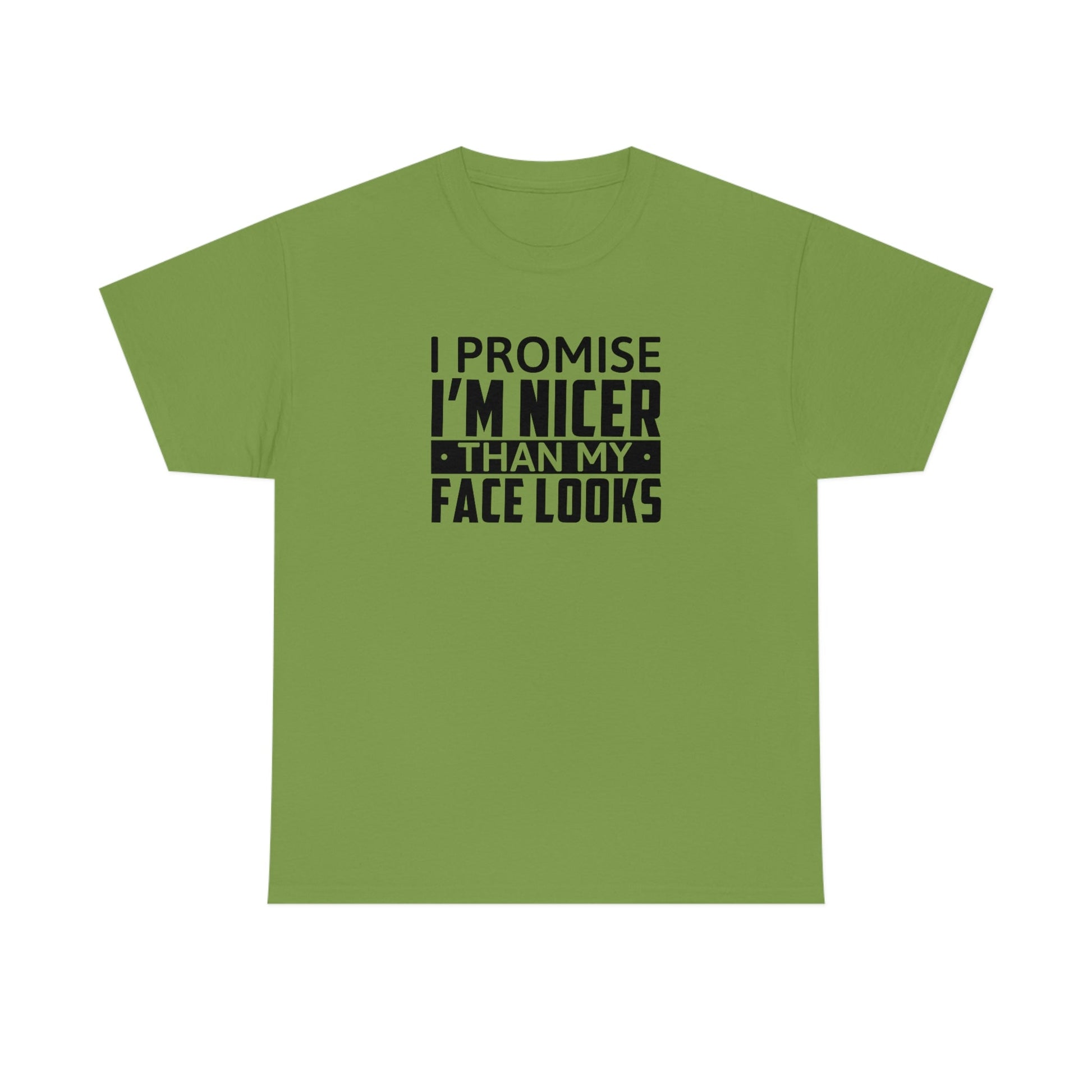 I'm Nicer Than My Face Looks Cotton Tee T-Shirt Pink Sweetheart