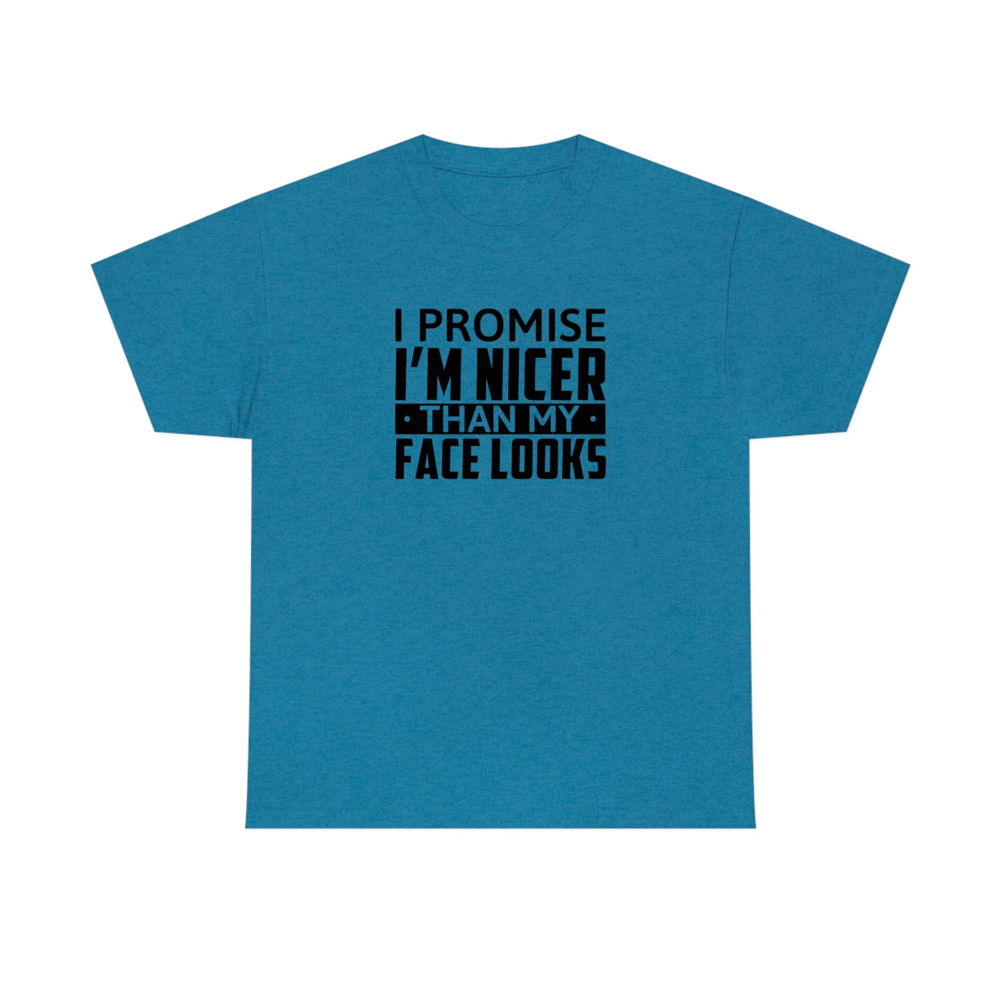 I'm Nicer Than My Face Looks Cotton Tee T-Shirt Pink Sweetheart