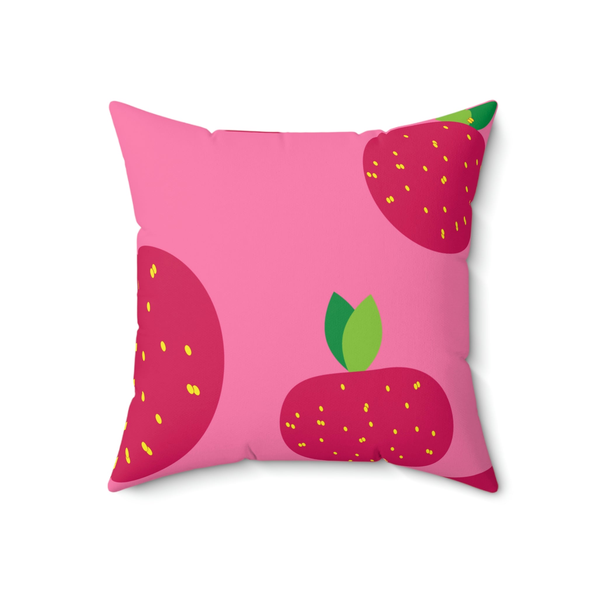 Juicy Red Fruit Square Pillow Home Decor Pink Sweetheart
