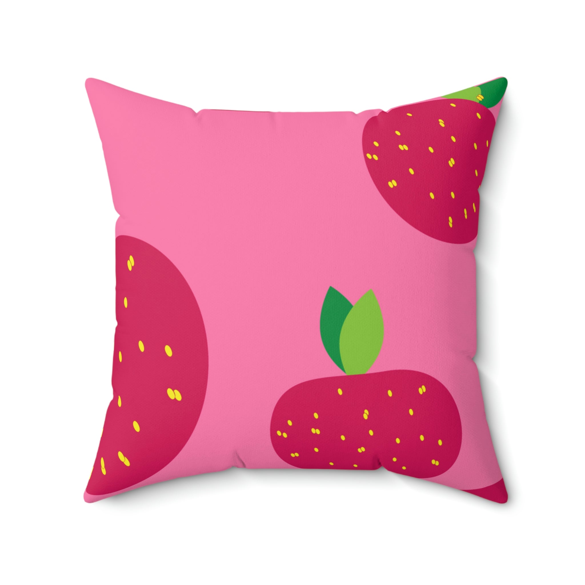 Juicy Red Fruit Square Pillow Home Decor Pink Sweetheart