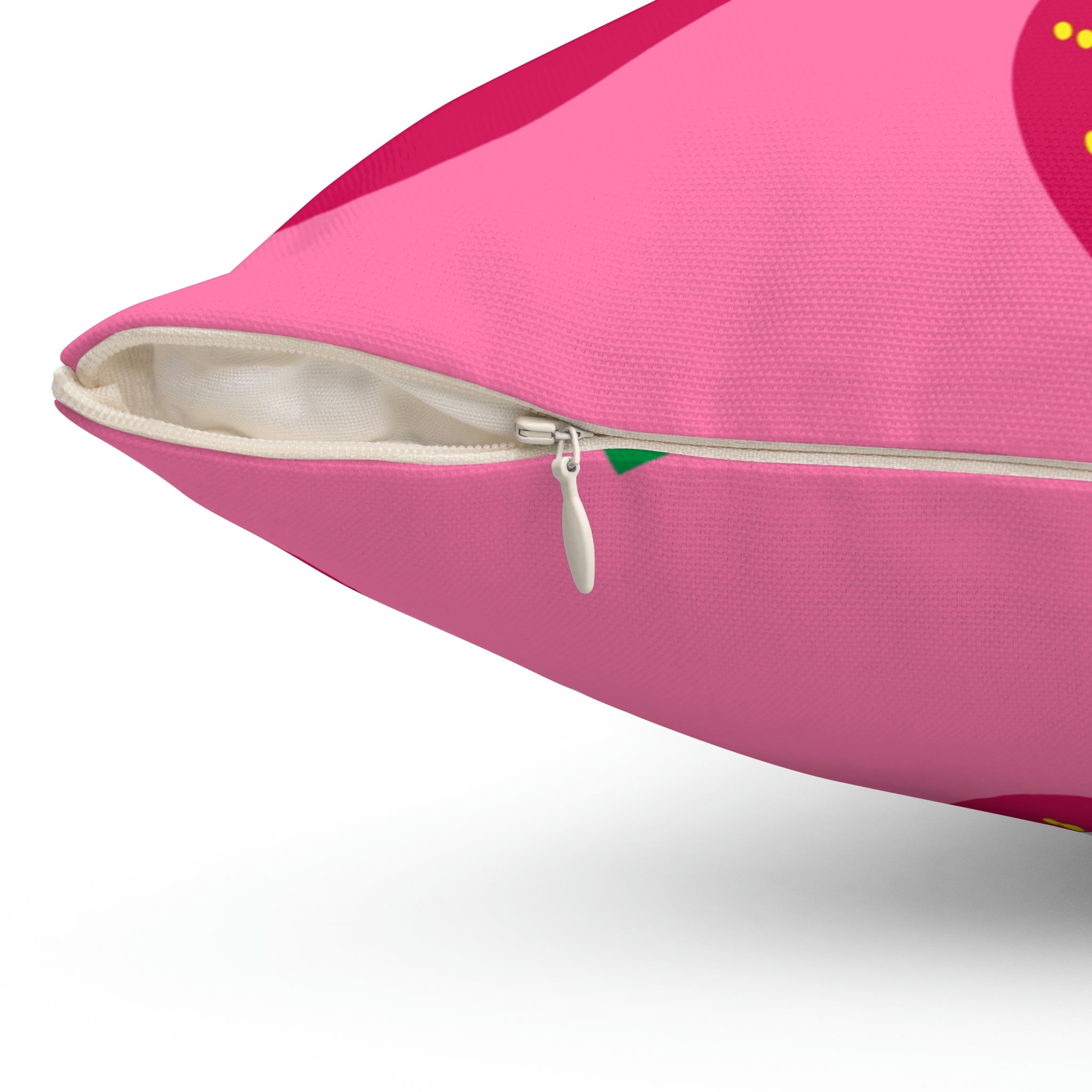 Juicy Red Fruit Square Pillow Home Decor Pink Sweetheart