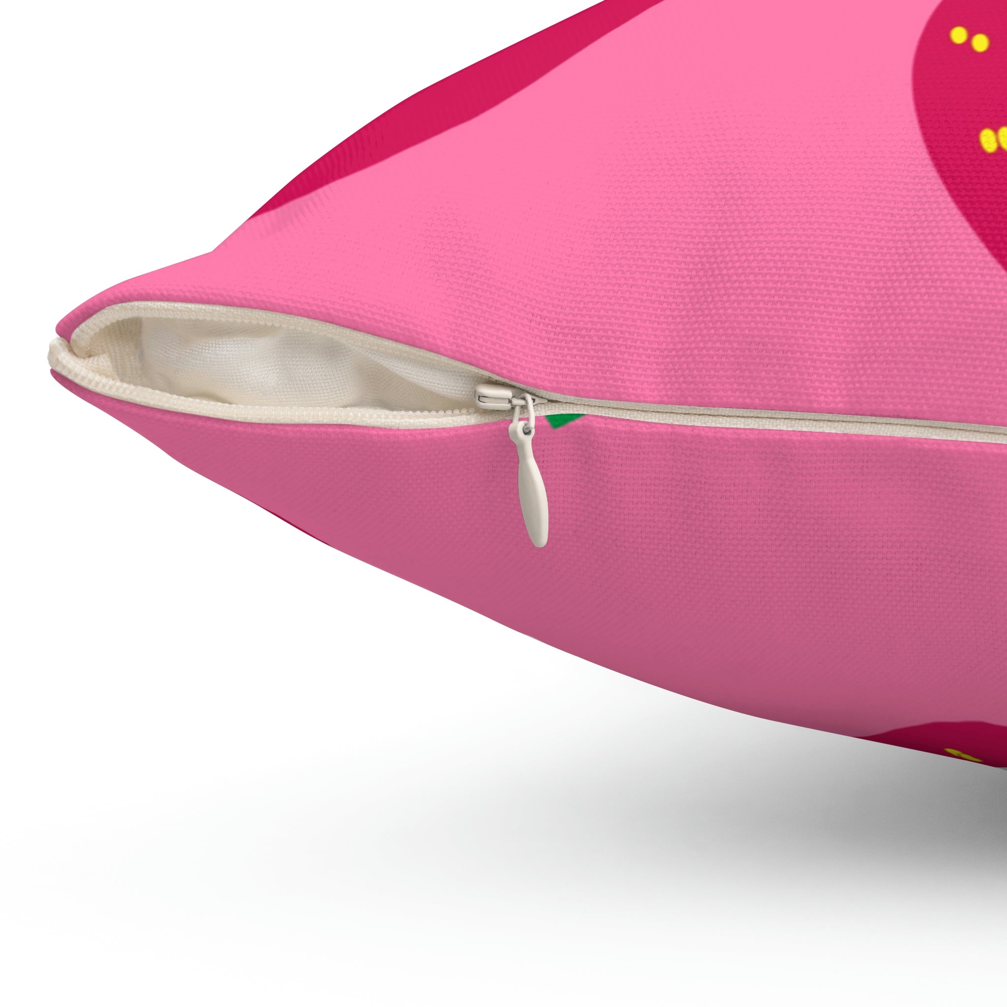 Juicy Red Fruit Square Pillow Home Decor Pink Sweetheart