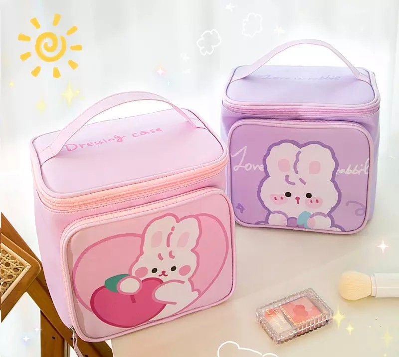 Jumbo Kawaii Character Cosmetic Makeup Tote Bag Cosmetic & Toiletry Bags Pink Sweetheart