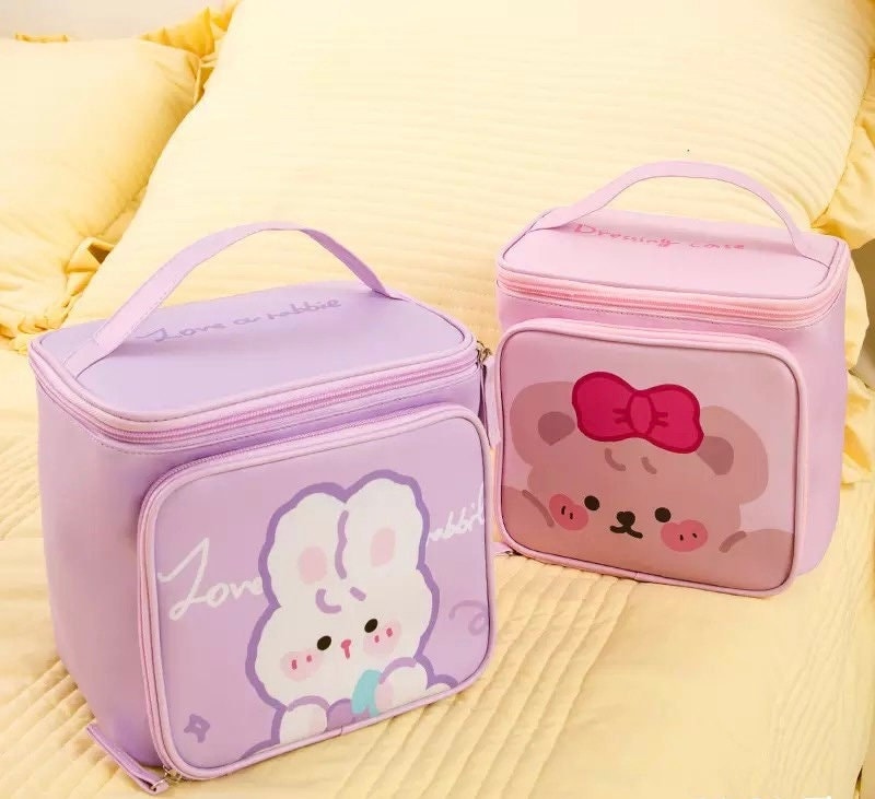 Jumbo Kawaii Character Cosmetic Makeup Tote Bag Cosmetic & Toiletry Bags Pink Sweetheart