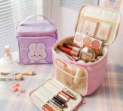 Jumbo Kawaii Character Cosmetic Makeup Tote Bag Cosmetic & Toiletry Bags Pink Sweetheart