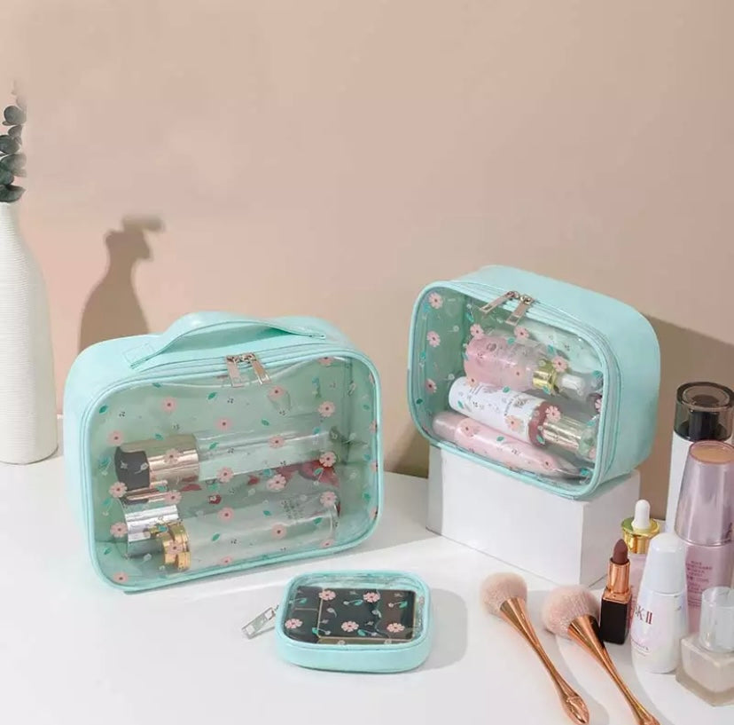 Kawaii Cosmetic & Toiletry Bag 3pc Set Cosmetic & Toiletry Bags Pink Sweetheart