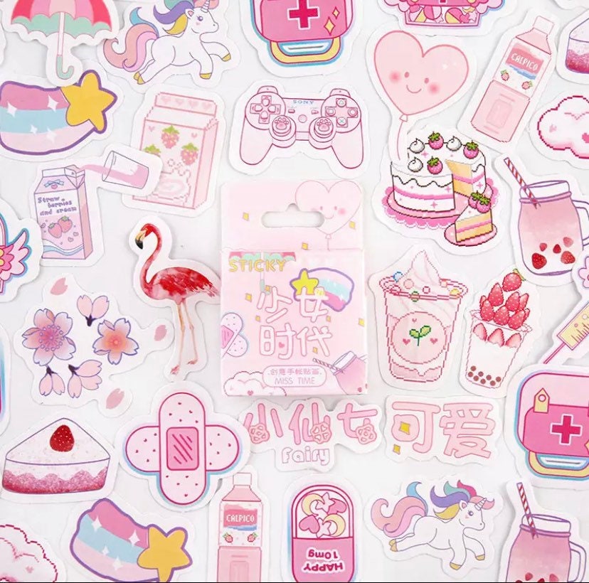 Kawaii Decorative Mini Stationery Planner Stickers Decorative Stickers Pink Sweetheart