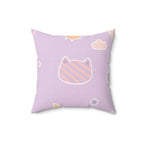 Kawaii Kitty Square Pillow Home Decor Pink Sweetheart