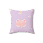 Kawaii Kitty Square Pillow Home Decor Pink Sweetheart
