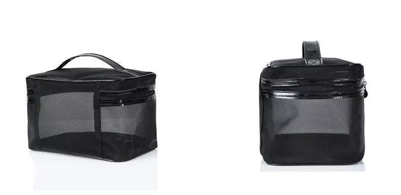 Large Black Mesh Cosmetic Makeup Toiletry Bag Cosmetic & Toiletry Bags Pink Sweetheart