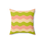 Layered Waves Square Pillow Home Decor Pink Sweetheart