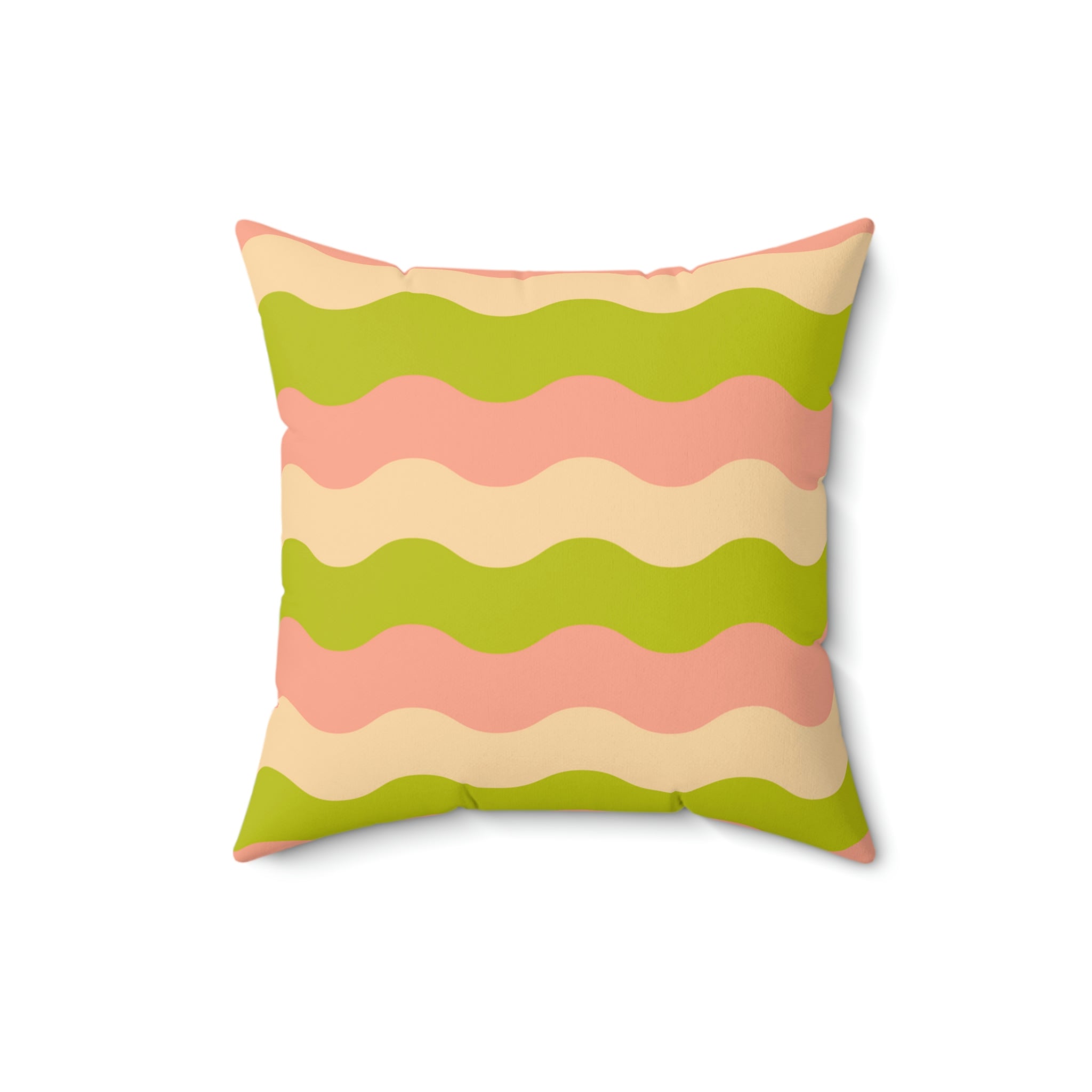 Layered Waves Square Pillow Home Decor Pink Sweetheart