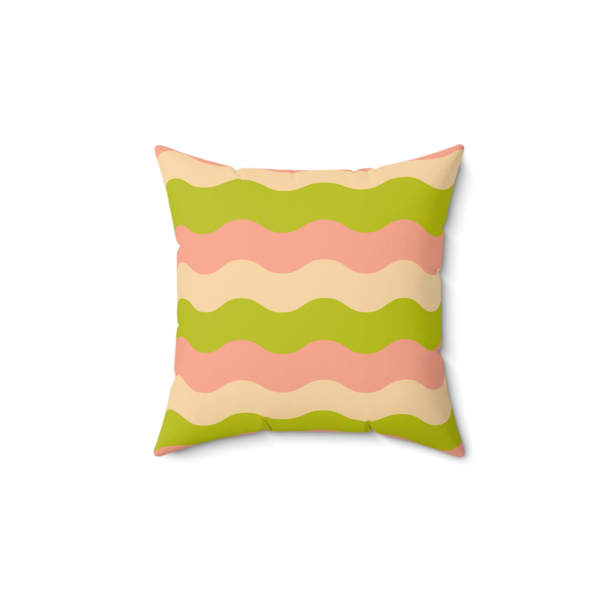 Layered Waves Square Pillow Home Decor Pink Sweetheart
