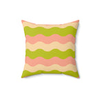 Layered Waves Square Pillow Home Decor Pink Sweetheart