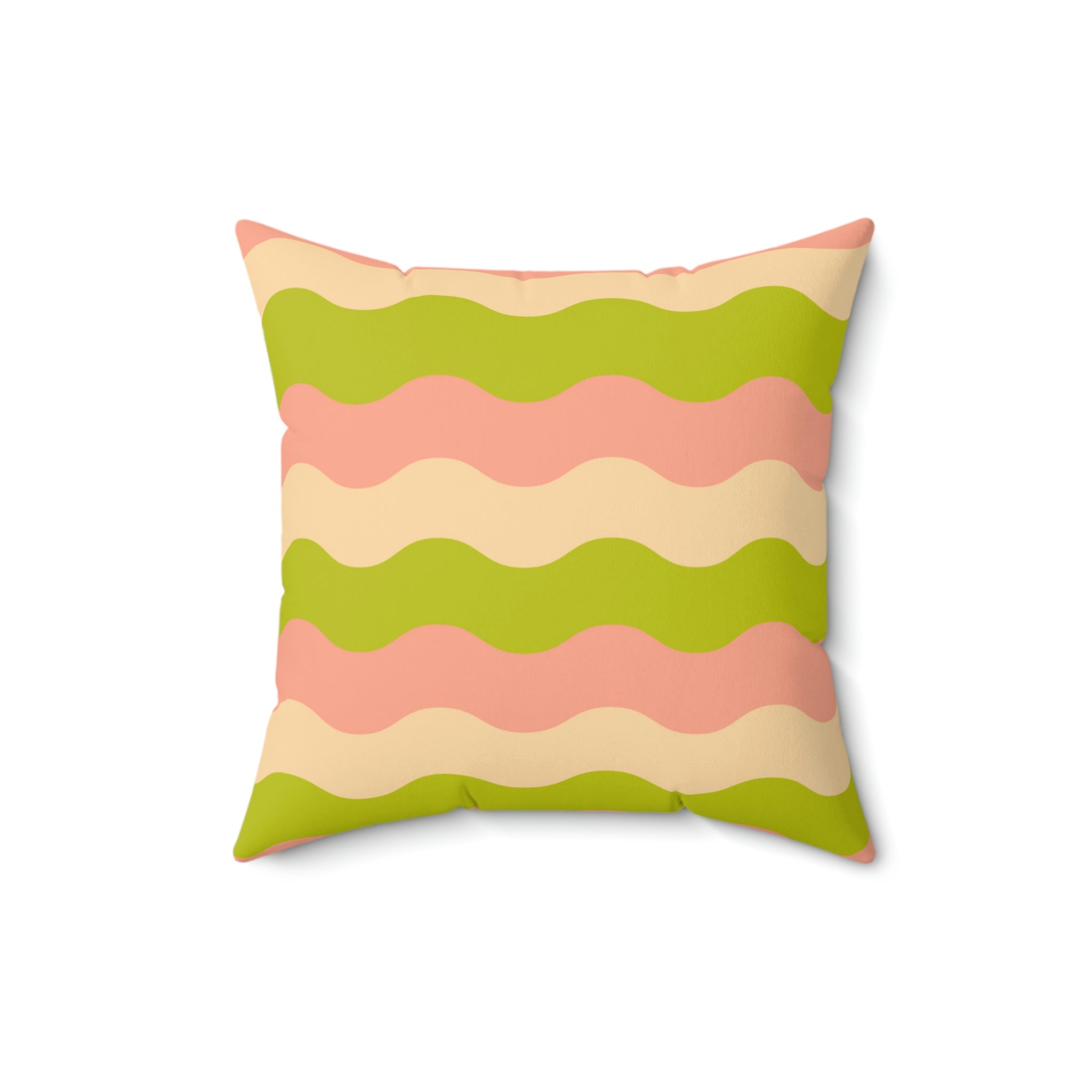 Layered Waves Square Pillow Home Decor Pink Sweetheart