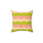 Layered Waves Square Pillow Home Decor Pink Sweetheart