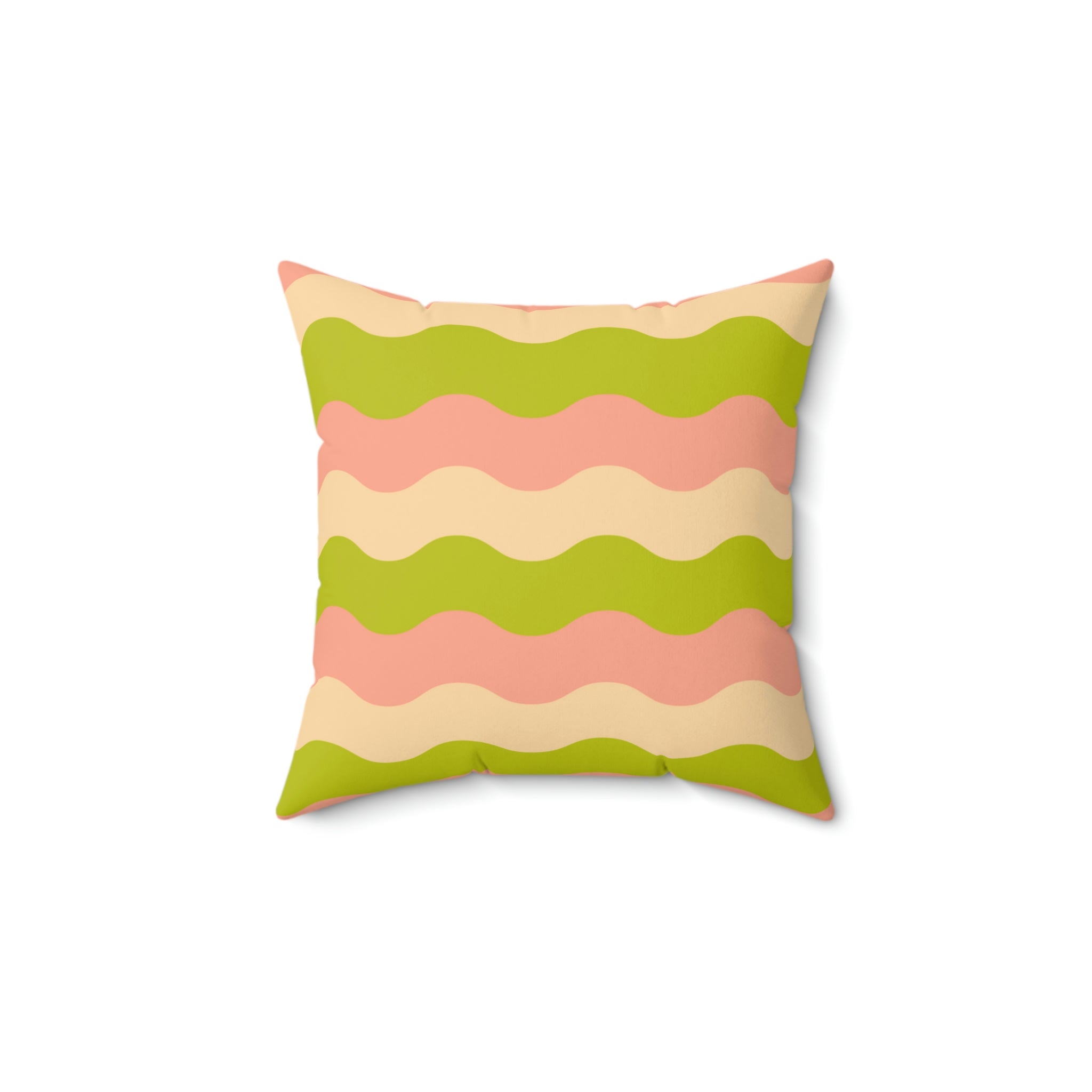 Layered Waves Square Pillow Home Decor Pink Sweetheart