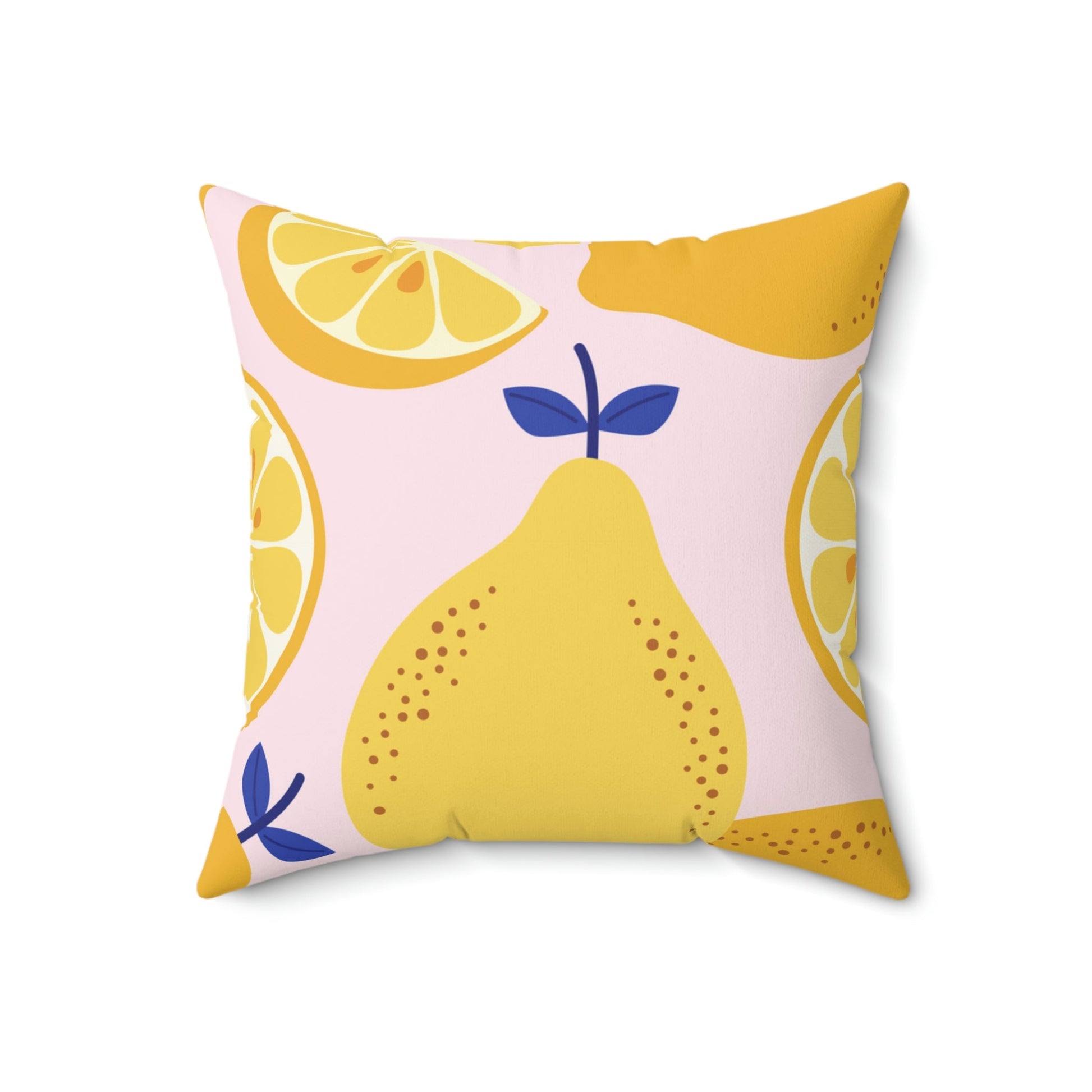 Lemon Squeeze Square Pillow Home Decor Pink Sweetheart