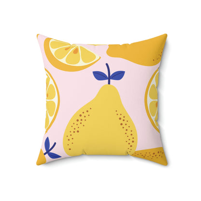Lemon Squeeze Square Pillow Home Decor Pink Sweetheart