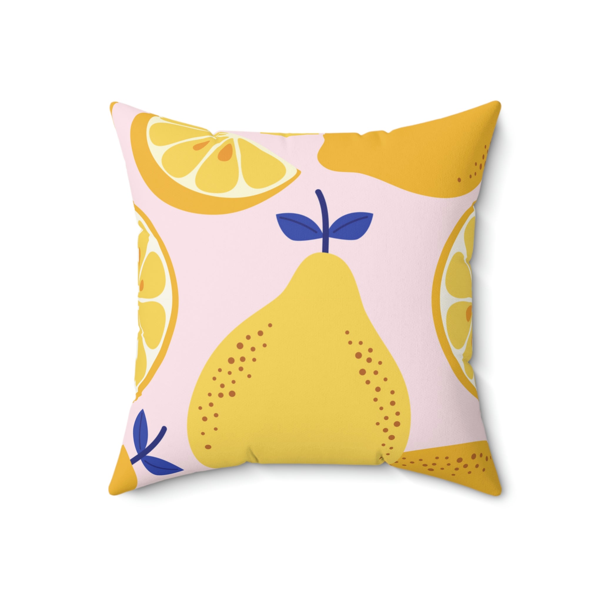 Lemon Squeeze Square Pillow Home Decor Pink Sweetheart